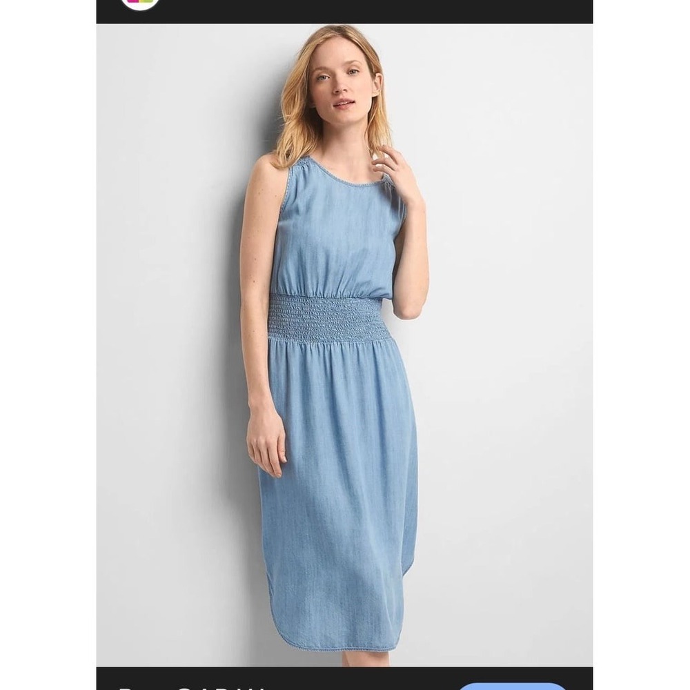 Gap Lyocell denim chambray‎ dress size XS